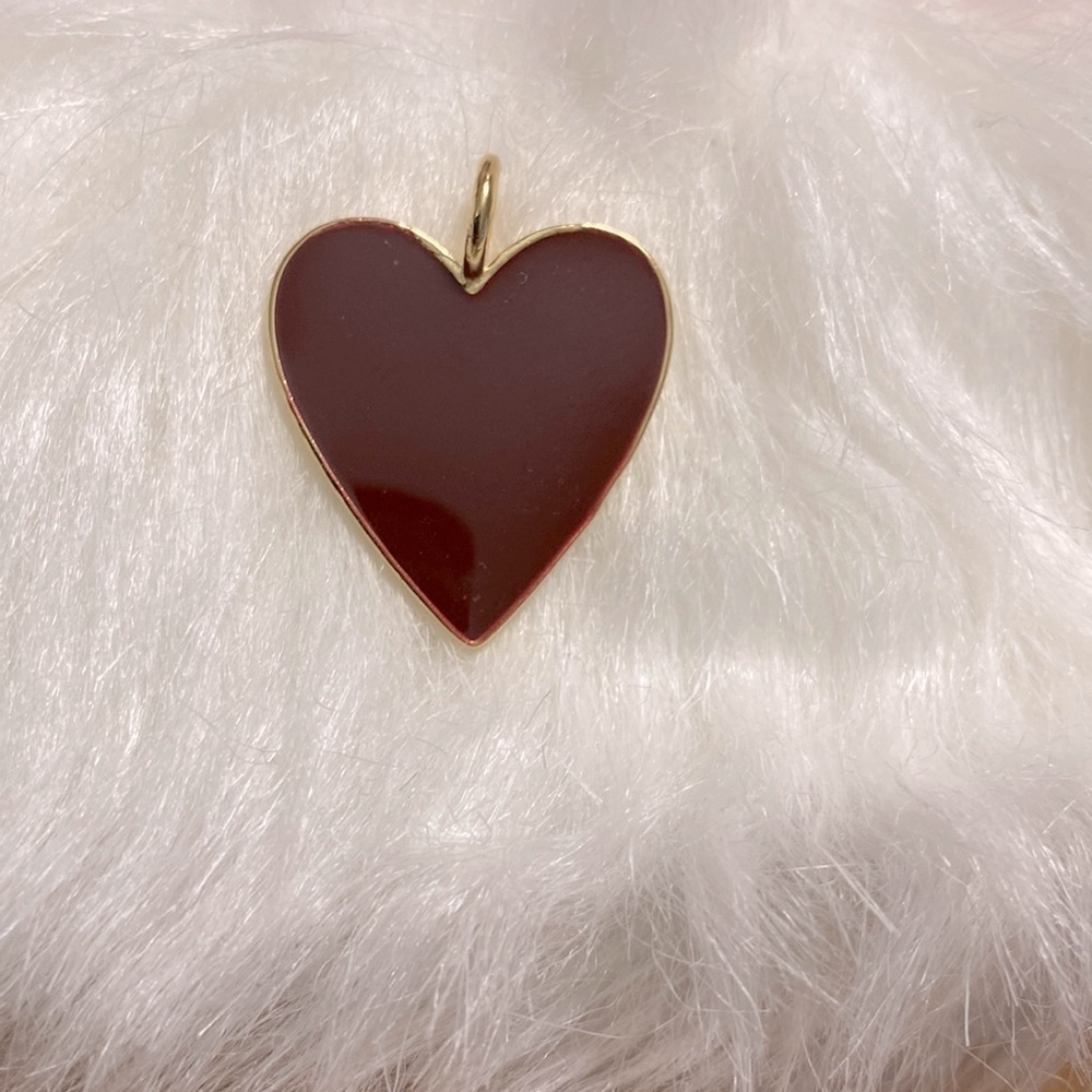 Oak Ivy Wine Colored Heart Pendant Nwt 17$